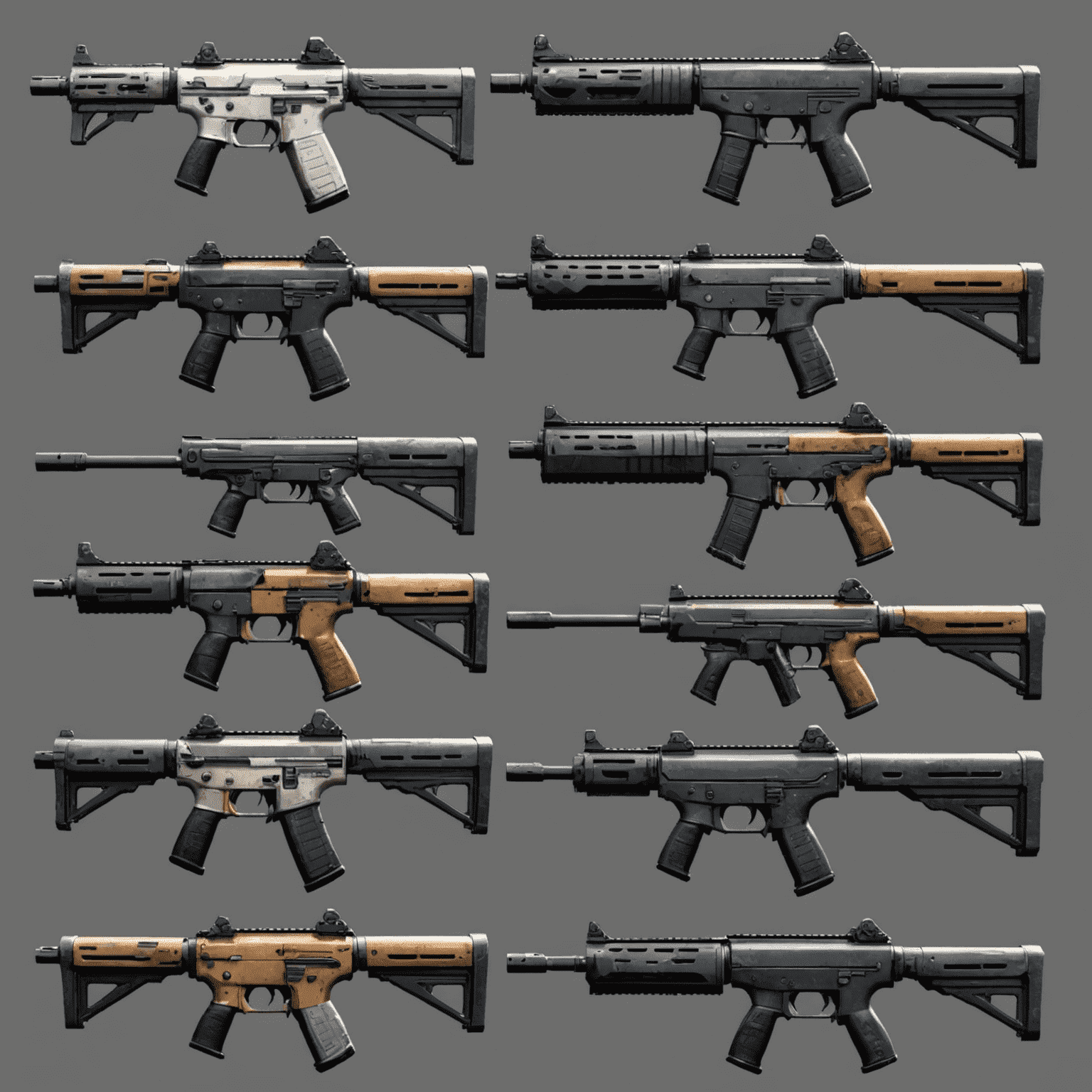 A collage showing various stages of CS2 skin design process, from initial sketches to final rendered skin on a weapon